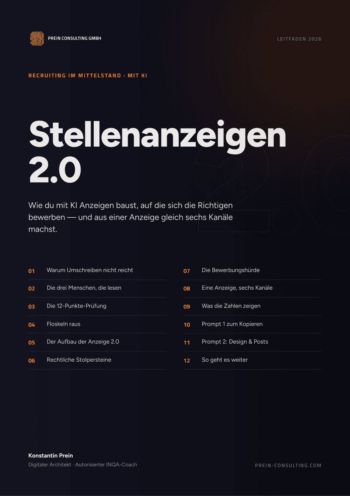 Titelseite des Leitfadens Stellenanzeigen 2.0