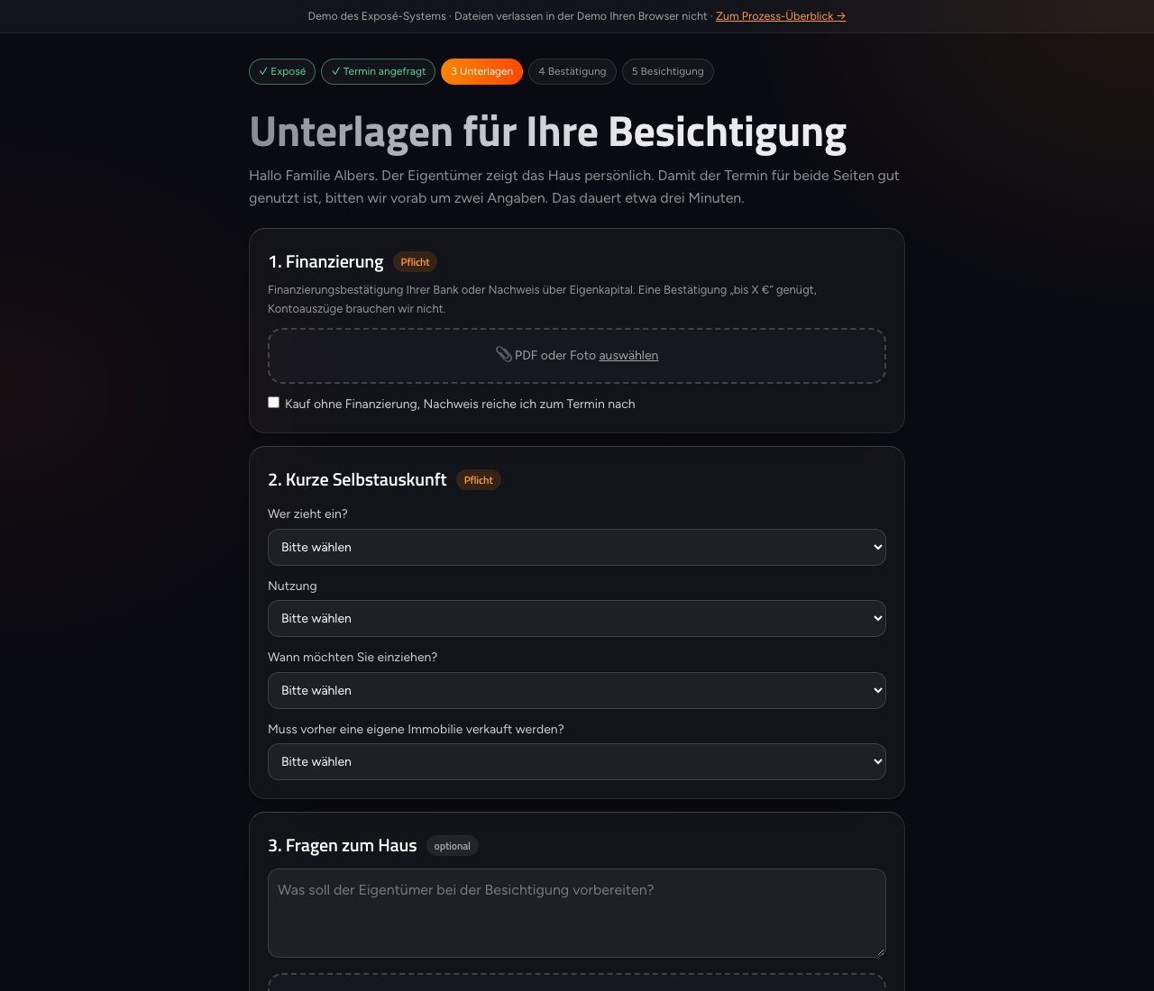 Unterlagen-Seite
